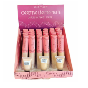 CORRETIVO MATTE TONS CLAROS MIA MAKE CX 24 PÇS