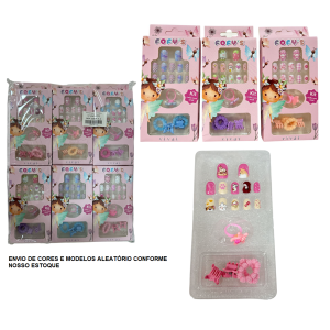 KIT NAILS COM ANEL FOFYS VIVAI PCT 12 PÇS