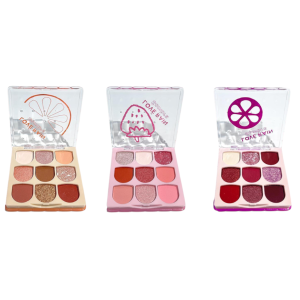3 UNDS PALETA DE SOMBRAS 9 CORES FRUTAS LOVE RAIN