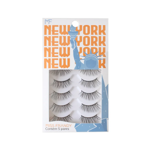 CILIOS POSTIÇOS 5 PARES NEW YORK MISS FRANDY