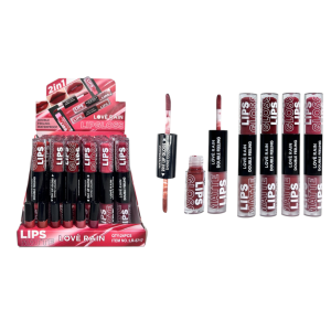 LIP GLOSS 2 EM 1 LOVE RAIN CX 24 PÇS