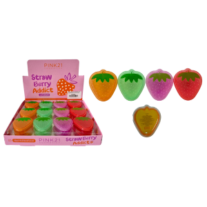 LIP BALM STRAWBERRY ADDICT PINK 21 CX 24 PÇS