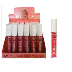 GLOSS BERRY KISS MORANGO SAFIRA CX 24 PÇS