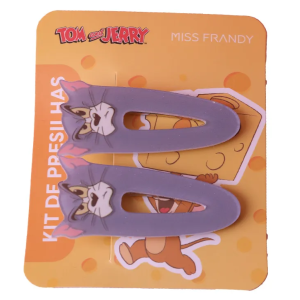 KIT COM 2 PRESILHAS DE CABELO TOM & JERRY MISS FRANDY