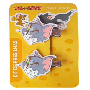 KIT COM 2 PRESILHAS DE CABELO TOM & JERRY MISS FRANDY