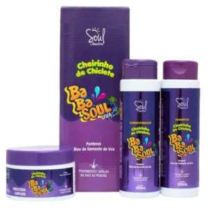 KIT CAPILAR CHEIRINHO DE CHICLETE UVA BABASOUL