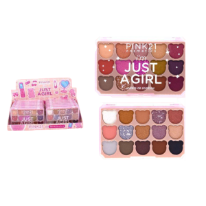 PALETA DE SOMBRAS JUST A GIRL PINK 21 CX 12 PÇS