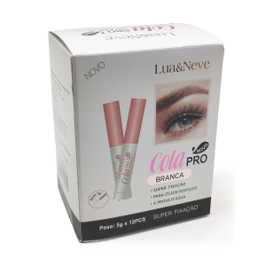 COLA PARA CILIOS BRANCA PRO LUA E NEVE CX 12 PÇS