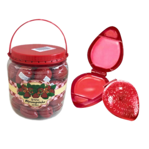 BRILHO LABIAL MORANGUINHO SAFIRA POTE 50 PÇS